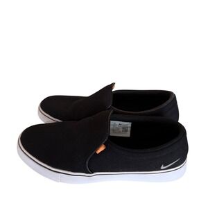 Nike SB Charge Canvas Slip Black White Skate Shoes BQ9138-001  10 women's